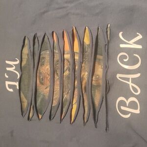 Gray Distressed Graphic T-Shirt